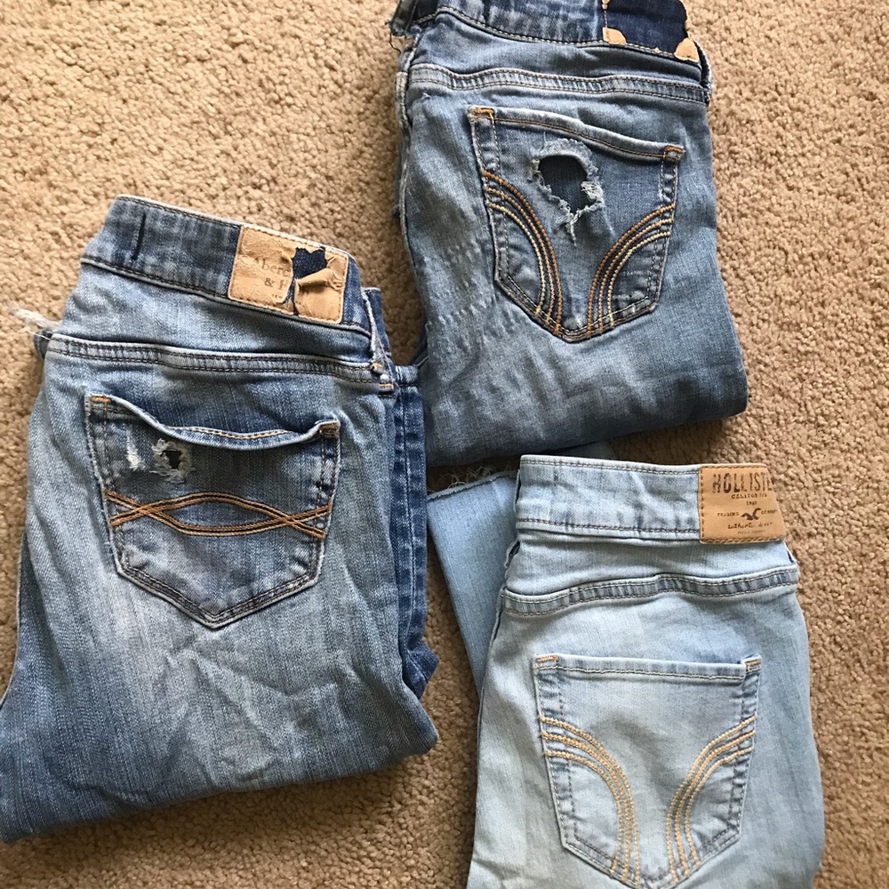 3 pairs of ripped skinny jeans